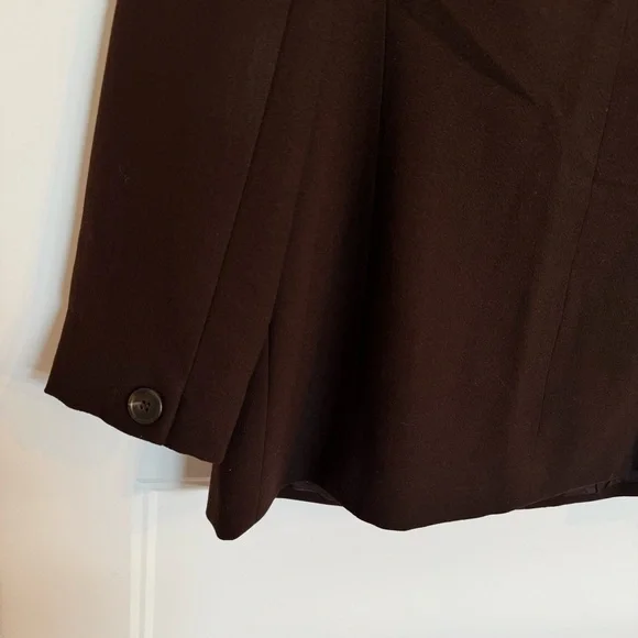 Vintage 90s Anne Klein II 100% Pure Wool Light Utility Jacket USA 10 fits like 6 - Picture 10 of 12